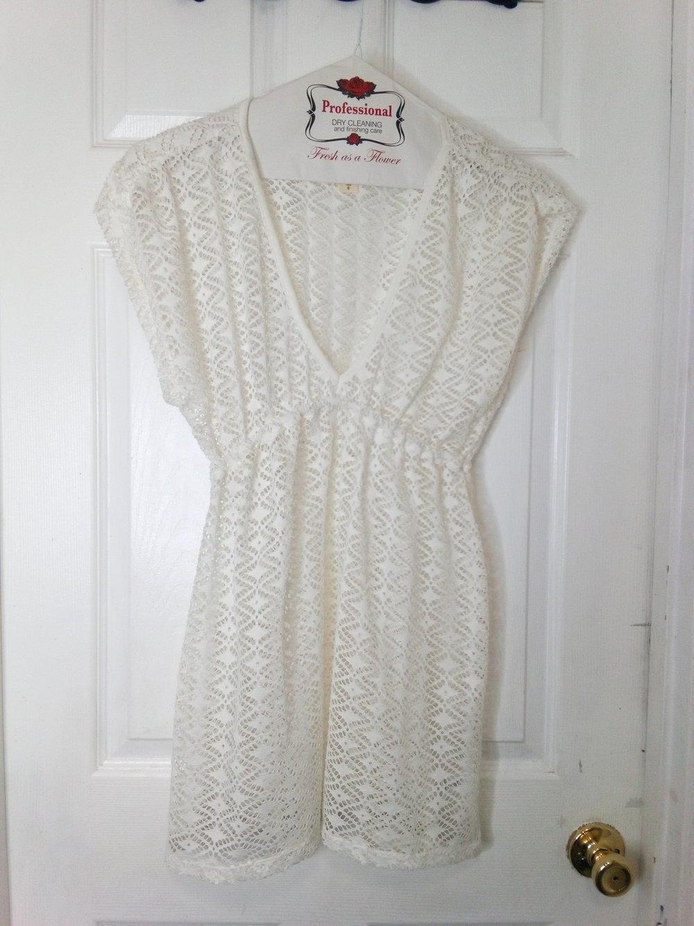 Miken Swim White Crochet Cover-Up